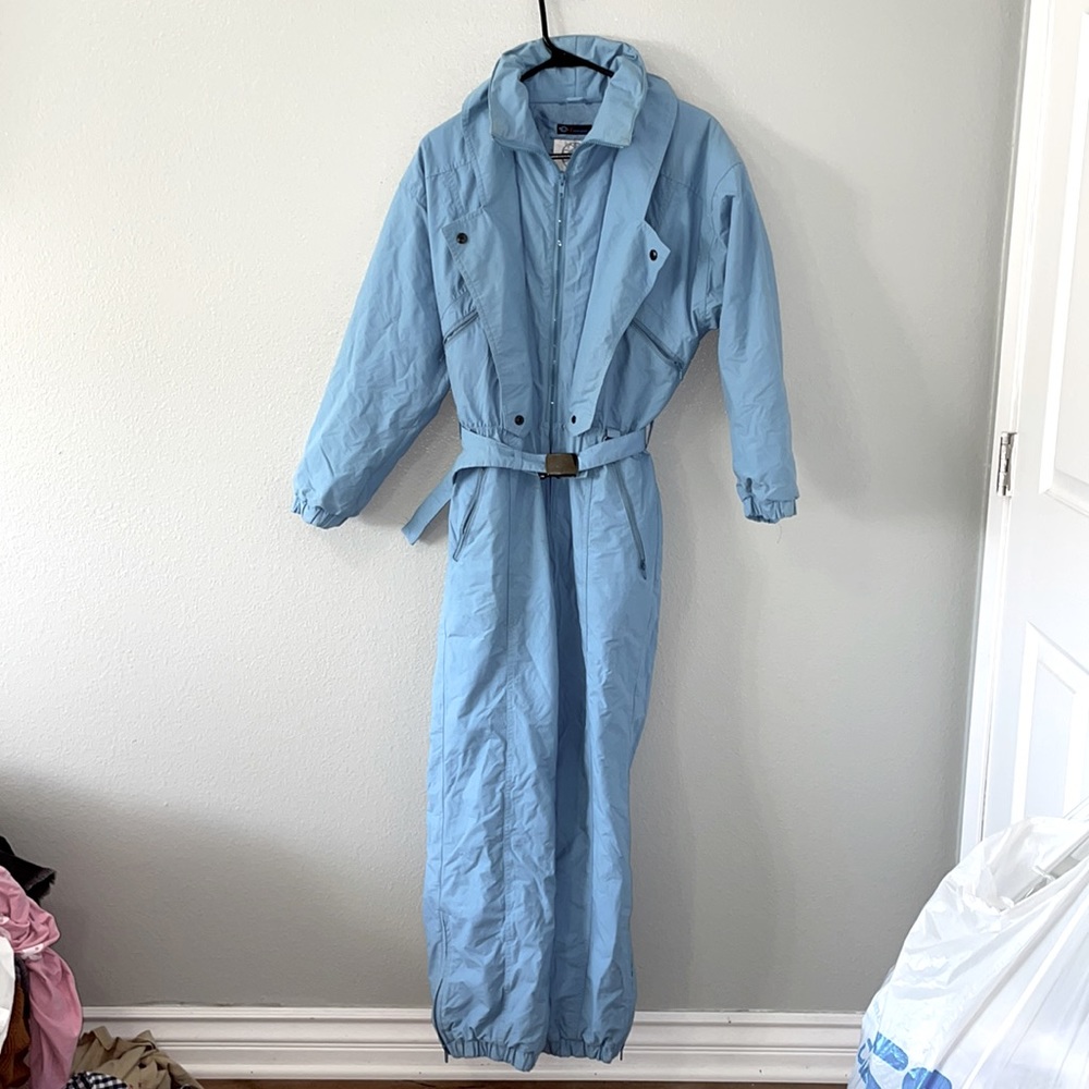 Baby blue snowsuit / bib